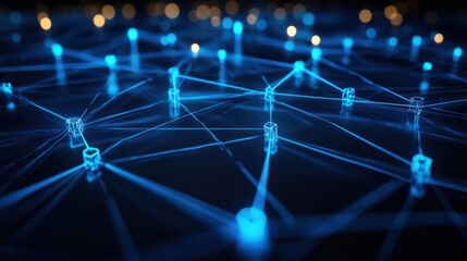 Poster - Network of interconnected data points.