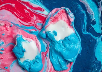 Poster - Swirling colors abstract liquid art texture