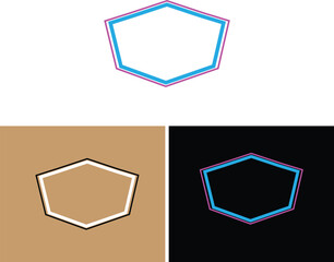 Leinwandbilder - Geometric Hexagon with Outline