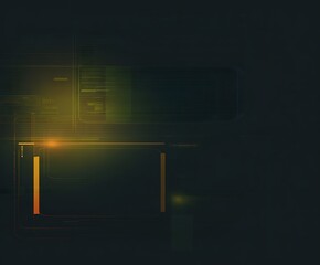 Poster - Minimalist glowing lines on dark background