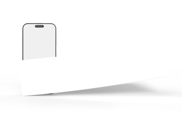 Wall Mural - 3d smartphone and social media 4 items carousel feed post mockup isolated on background. social fram