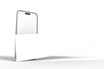 Wall Mural - 3d smartphone and social media 4 items carousel feed post mockup isolated on background. social fram