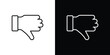 © Natubhai - Thumb down icon with Editable stroke. Pixel perfect.