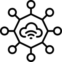 Poster - Cloud network icon