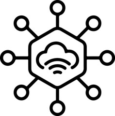 Poster - Cloud network icon