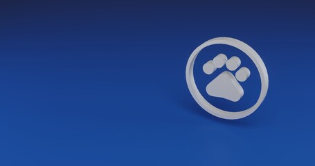 Poster - Isolated realistic white furry gender symbol with shadow. Located on the right side of the scene. 3d illustration on transparent background