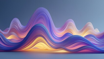 Poster - Abstract purple and gold waves background for desktop wallpaper and design element use