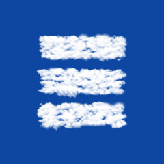 Poster - Clouds in the shape of a identity symbol on a transparent background. A symbol consisting of clouds in the center. Illustration on transparent background