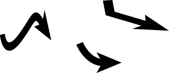 Poster - Three black arrows pointing in different directions on a white background