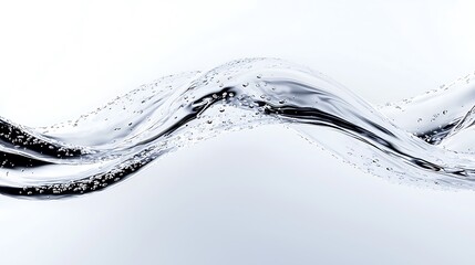Poster - Graceful Flow of Water with Bubbles Captured in a Streamlike Motion Creating a Refreshing Visual Experience