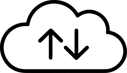 Poster - Cloud upload download icon