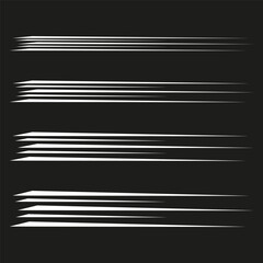 Poster - Parallel line stripes. Speed motion effect. Diagonal shadow Vector. Dark background texture.