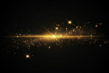 Wall Mural - gold glowing line lights background sparkle.