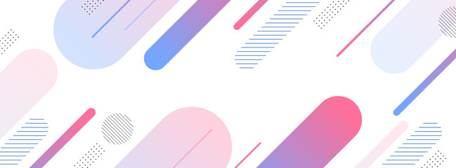 Leinwandbilder - banner background geometric shape pink and blue gradient .simple design. abstract memphis.colorful.abstract memphis. vector eps 10