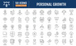 © Control New - Personal Growth line editable icon set. Includes Growth profit, career progress, business people, strategy, coaching and more.Editable Stroke. Vector illustration with Editable Strokes