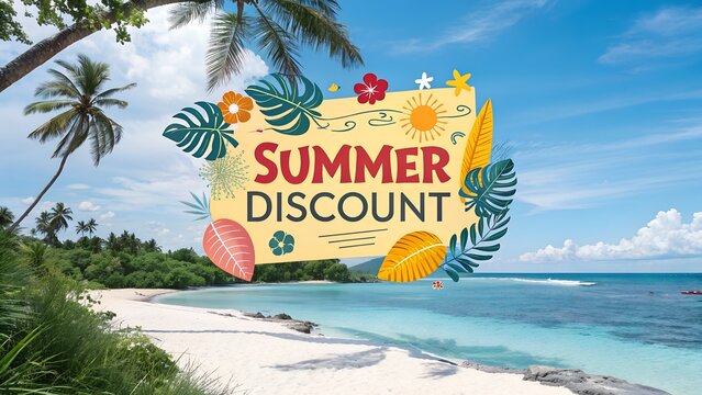 Summer sale banner with text specialoffer