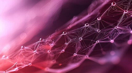 Poster - Abstract Pink and Purple Network Digital Art