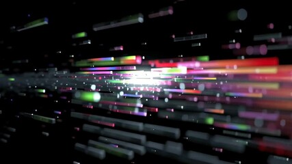 Leinwandbilder - Experience a captivating visual of intense glitch effects showcasing vibrant colors and dynamic motion