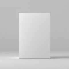 minimalist blank cereal box mockup on plain light grey studio background