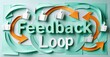 © antishock - Papercraft design depicts feedback loop concept. Thumbs up symbols suggest positive response, continuous improvement process.
