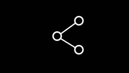 Poster - Share icon animation on black background