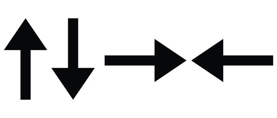 Poster - left right up down arrow navigation vector. Left right up down arrow icon vector design. Arrows set icon. Vector illustration.