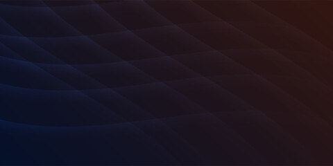 Aufkleber - Dark abstract wave background with flowing lines in deep blue and soft red hues. Elegant and minimal digital backdrop, perfect for tech, futuristic,