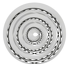 Poster - Spiral line pattern. Hypnotic circle illustration. Dynamic Vector swirl. Concentric ripple effect.