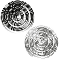 Poster - Swirling circular pattern. Dynamic radial lines. Abstract Vector movement. Black white illustration.