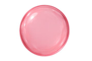 Poster - Glossy pink sphere isolated on a transparent background, showcasing a smooth, reflective surface. Ideal for design and decoration concepts