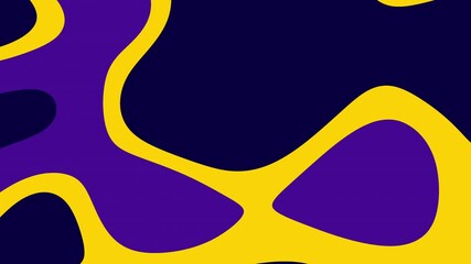 Poster - Modern Abstract Fluid Shape Background with Yellow and Purple Color Palette