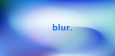 Poster - Vector illustration in abstract minimal style with soft, blurry gradients. The theme is tranquility, using blue and white tones with smooth shapes and subtle transitions for a calm effect.