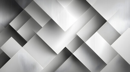 Poster - Abstract white background with texture pattern, layered geometric triangle shapes, white and grey glossy squares, abstract tech banner design. Graphic design element stripes concept for web, flyer