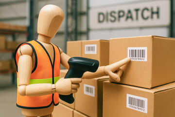 Poster - Efficiency and accuracy drive the barcode scanning process to ensure smooth dispatch and inventory in logistics operations