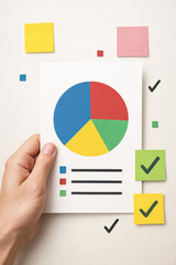 Poster - Analyzing visual data with clear segmentation in a pie chart helps support decision-making and measure progress effectively