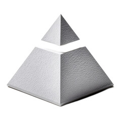 Poster - Geometric Shapes Displaying a White Pyramid and Cone Arrangement on a Clean Background for Creative Design Use