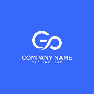 vector logo icon initials GO