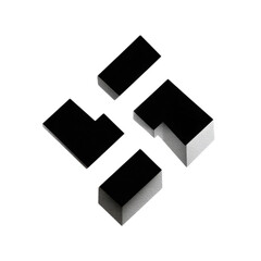 Fototapete - Modern abstract geometric shapes in a minimalistic style with contrasting colors for creative design projects and backgrounds