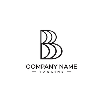 vector logo icon initial B