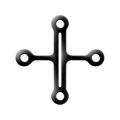 Fototapete - Abstract and minimalist icon with four circular elements connected by lines, suitable for modern design and branding projects