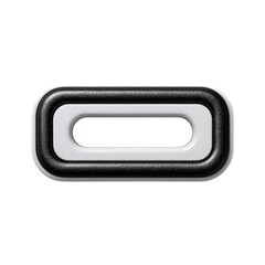 Poster - Minimalist Black and White Interface Button With Smooth Edges Ideal for Modern User Experience Design and Application Development