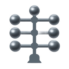 Fototapete - Abstract Illustration of a Gray Structure with Spheres and Hexagonal Connections Representing Modern Design Elements