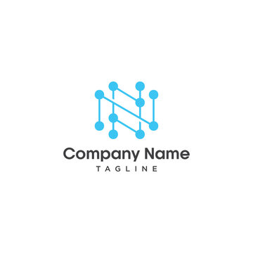 vector logo of the initial N neuron