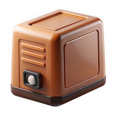 Aufkleber - Retro orange toaster appliance isolated on transparent background
