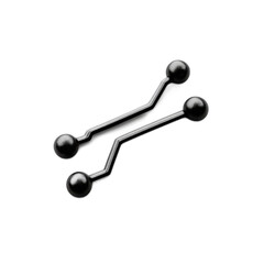 Poster - Elegant black and white abstract shape with connections and curves, representing creativity and innovation in design