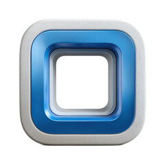 Fototapete - Modern square frame in blue with a sleek design for showcasing images or art, perfect for creative projects and displays