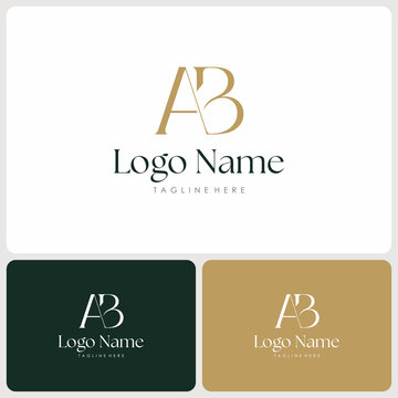fashionable AB initials logo vector