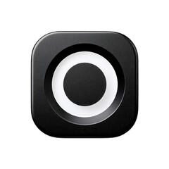 Fototapete - Modern minimalist black and white circular icon with sleek design suitable for technology and user interface applications