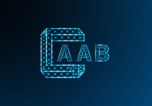 AAB low poly letter logo vector design. AAB lower poly logo design. AAB unique low poly logo design.