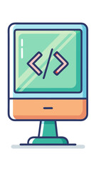 Fototapete - A computer monitor with the word 